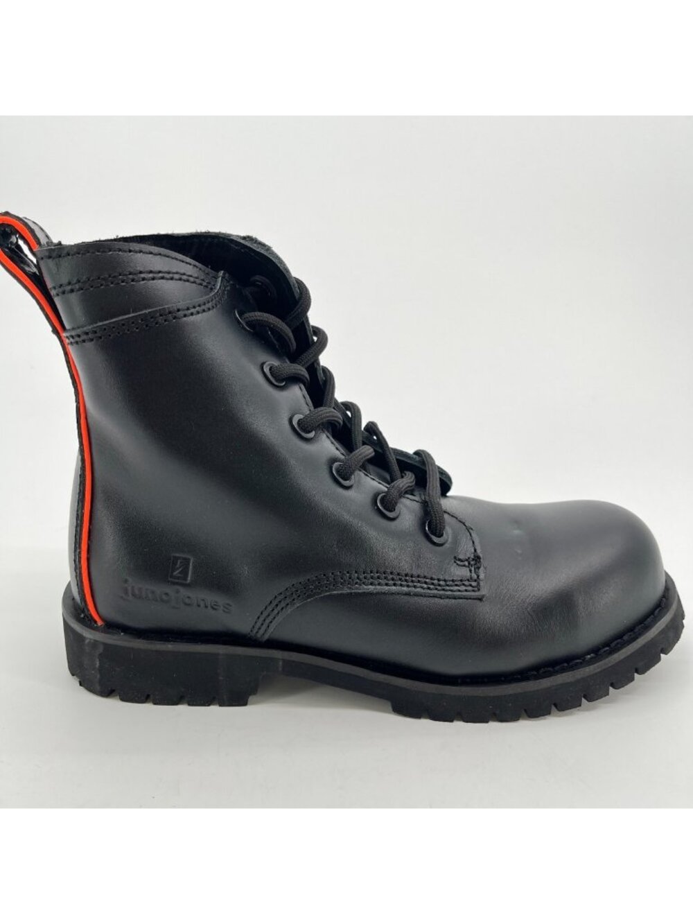 Juno Jones Leeza Womens Size 7.5 Black Leather Composite Toe Safety Work Boots